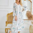 thumbnail image 1 of Fankiway Robe Imprimée pour Femmes Manches Longues Jupe Longue Pyjama Col en V Robe de Nuit Sans Manches Grande Taille, 1 of 7
