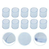 GOOHOCHY  32 Pcs Transparent Rubber Sleeve Chair Leg Floor Protectors