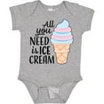 thumbnail image 3 of Inktastic All You Need is Ice Cream with Ice Cream Cone Boys or Girls Baby Bodysuit, 3 of 5