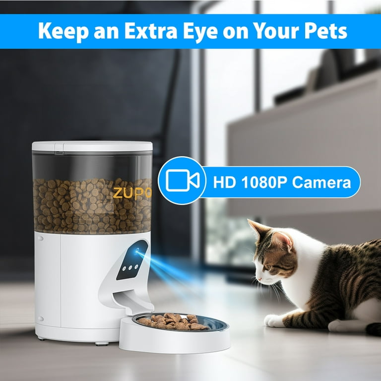 JINDUN 6L Automatic Cat Dog Feeder, 5G WiFi Pet Feeder Pet Food