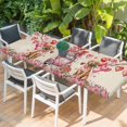 thumbnail image 2 of Valentine's Day Table Cloths for 8 Foot Rectangle Tables, Watercolor Love Roses Dog Truck Beige Patio Waterproof Elastic Fitted Tablecloths, Washable Rectangular Table Cover for Camping, 2 of 8