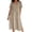 Khaki, variant on Spring Sale 2024！Hontri Women's Casual Dress Womens Cotton Dress Summer Long Dresses with Pockets Bodycon Dresses for Women White,M