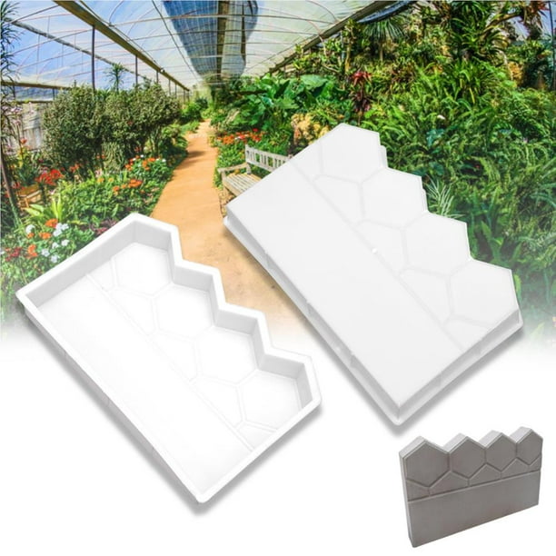 Garden Fence Concrete Mold Brick Cement Mould Garden Path Plastic DIY