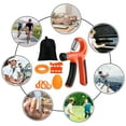 thumbnail image 7 of Hengguang 6Pcs Hand Grip Strengthener Kit, Hand Strength Exerciser, Adjustable Resistance 22 to 132lbs Hand Gripper,Finger Exerciser,Finger Stretcher,Grip Ring & Stress Relief Grip Ball（Orange）, 7 of 7