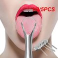 thumbnail image 2 of 1/3/5PCS /set Tongue Scraper Cleaner Stainless Steel Tong Reduce Bad Breath Ongue Scraper Deep Clean Maintain Oral Clean Hygiene, 2 of 5