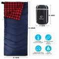 thumbnail image 2 of RedSwing Cotton Flannel Sleeping Bag, Cold Weather Envelope Style for Adults, 2 lb Fill, Camping and Backpacking, 2 of 8