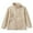 Khaki, variant on Autumn Winter Solid Color Stand-Up Collar Zip-Up Jacket for Boys and Girls Ages 18 Months to 17 Years - Warm and Stylish School Clothes