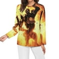 thumbnail image 3 of Apex Legends Pathfinder Women's Pajama Top 3D Digital Print Sleepwear Trendy Crewneck Pullovers Long Sleeve Shirts M, 3 of 8
