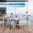thumbnail image 5 of Electric Standing Desk 55 x 24 Inches Adjustable Height Sit Stand Up Desk for Home Office Computer Workstation Memory Preset with Wheels, Black, 5 of 9