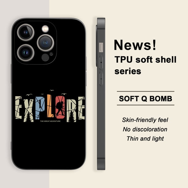 Destaca entre la multitud con esta exclusiva funda de goma de TPU con estampado de dibujos animados para iPhone