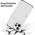 thumbnail image 4 of for iPhone 12 Pro Max Case with Card Holder,for iPhone 12 Pro Max Wallet Case Anti-Scratch Dual Layer Hidden Pocket Case Shockproof Cover Compatible with iPhone 12 Pro Max-White, 4 of 6
