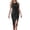 Black, variant on Womens Sequin Sparkly Dresses Formal Halter Midi Bodycon Dress Glitter Backless Wedding Cami Dress Slit Green