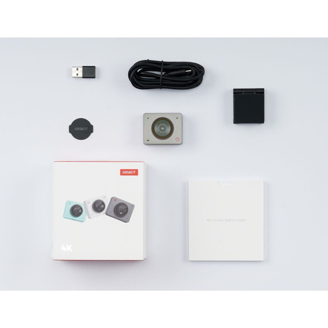 OBSBOT Meet 2 AI-Powered 4K Webcam with Fast Auto Focus, Gesture Control, and Built-In Omnidirectional Microphones (Space Gray)