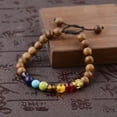 thumbnail image 4 of HOOUN Fashion Men's 8MM Multilayer Wooden Beaded Elasticity Charm Women's Bracelets-040-7, 4 of 4