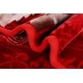 thumbnail image 4 of Virtu 9 Lbs Plush Fleece Blanket, 2 Ply Thick Heavy Reversible Raschel Korean Style Warm Bed Blanket, Queen, Red Rose, 4 of 5