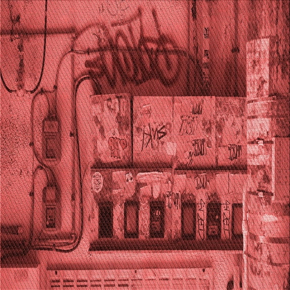 Ahgly Company Indoor Square Patterned Valentine Red Area Rugs, 7' Square