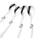 thumbnail image 3 of ColoMX 4 Uds cucharas de café cucharas mezcladoras curvas cucharas agitadoras de café de acero inoxidable, 3 of 8