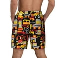 thumbnail image 2 of Lsque Mens Swim Trunks Cars Pattern - Bathing Suit Compression Liner - Beach Swim Shorts Swimwear - (S-3XL) - Stretch Quick Dry -Large, 2 of 9