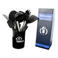 thumbnail image 3 of Set Utensilios De Silicón Y Acero Inoxidable KITCHENES 15 Piezas Negro, 3 of 8