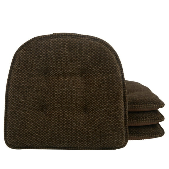 Gripper Non-Slip 15" x 16" Rembrandt Tufted Chair Cushions, Set of 4