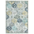 thumbnail image 2 of Aoile Washable Area Rugs 10' x 13', Moroccan Trellis Rug Non-slip Stain Resistant Accent Rug Vintage Distressed Floral Floor Cover Carpet for Dining Room Office Entry Rug, Blue/Yellow, 2 of 8