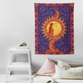 thumbnail image 4 of ONETECH  Sun and Moon Tapestry Wall Hanging, Magic Carpet Tapestry for Bedroom, Wonderful Magical Flying Carpet Wall Tapestry, Golden Burning Sun with Moon Psychedelic Mystic Faces, 4 of 7