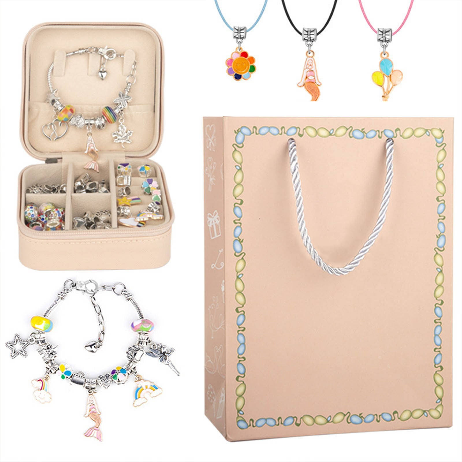  Sofier Charm Bracelet Making Kit for Girls Jewelry Box