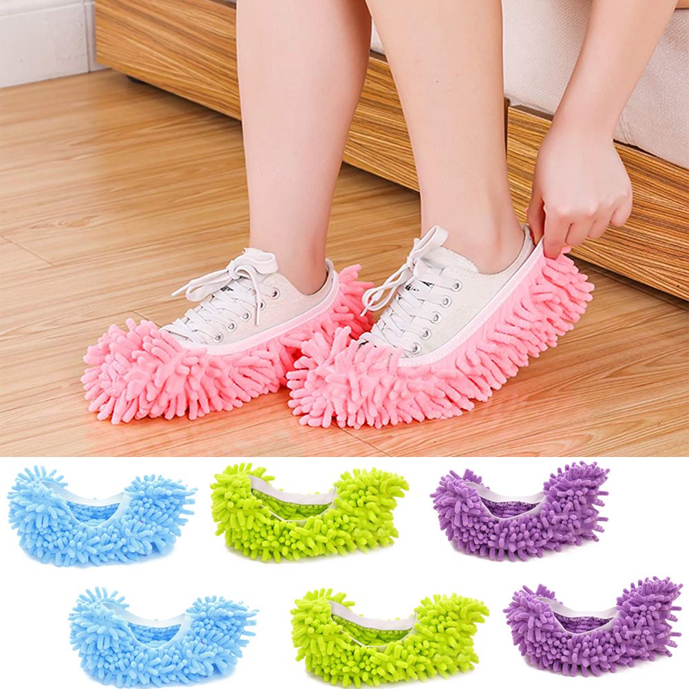 LINASHI Mop Slipper Shoes Cover, Soft Washable Shoes Cover, Reusable