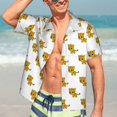 thumbnail image 3 of Fotbe Leopard Print Hawaiian Shirt for Men Unisex Summer Beach Casual Short Sleeve Cotton Linen Button Down Shirts-XX-Large, 3 of 5