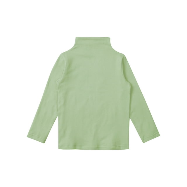 Yeahdor Hauts Thermiques à Manches Longues pour Garçons et Filles Doublés en Polaire Couche de Base Compression T-Shirts Col Rond T-Shirts Doux Vert 110