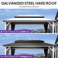 thumbnail image 4 of PURPLE LEAF 8' X 14' Outdoor Hardtop Gazebo Metal Double Roof White Aluminum Frame Heavy Duty Patio Gazebo with Curtain and Netting for Backyard and Garden, Grey, 4 of 8