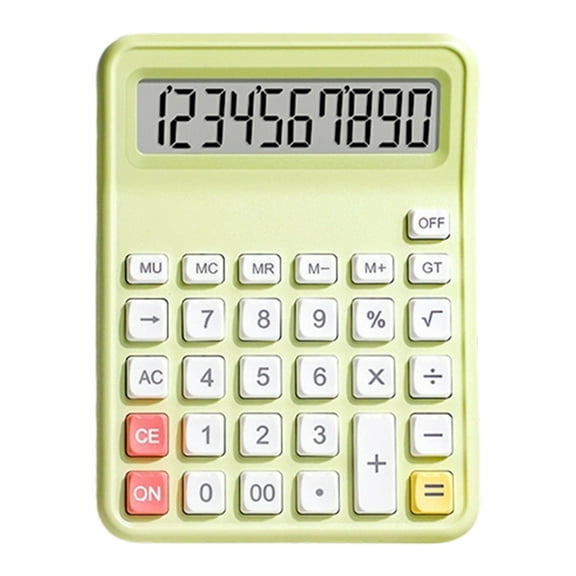 Desktop Calculator, 12 Digits Large LCD Display Calculator Battery Powered Desk Calculator Basic Calculator for Home Office