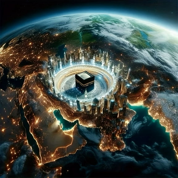 Diamond Painting Kits for Adults Pilgrimage Mecca Full Drill DIY Diamond Art for Adults Beginners Picture Art Crystal Painting for Home Wall Decor