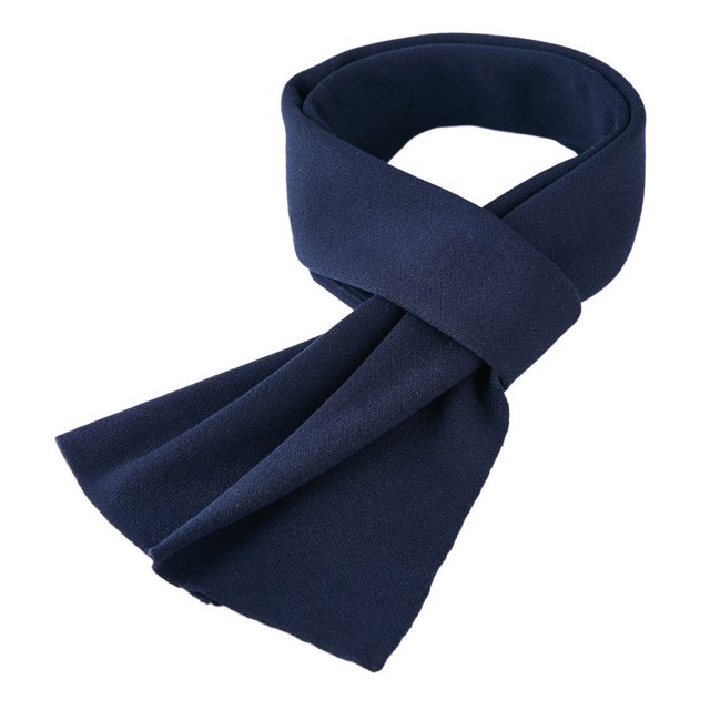 Bufanda cálida de otoño e invierno, color sólido, para negocios, para hombre, chal largo, azul oscuro