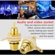 thumbnail image 2 of Conector RCA chapado en oro, conector hembra de Audio HIFI (negro), 10 Uds., 2 of 9