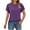 Purple, variant on Women's Crew Neck Solid Tops Ruffle Short Sleeve Shirts For Ladies Summer Loose Fashion Tees Casual Blouses (XL, Purple)