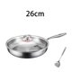 thumbnail image 2 of Billuyoard Sartenes con tapa antiadherente, resistentes al óxido, sin revestimiento, fáciles de limpiar, conductividad térmica uniforme, Cocina y Comedor 26cm, 2 of 6