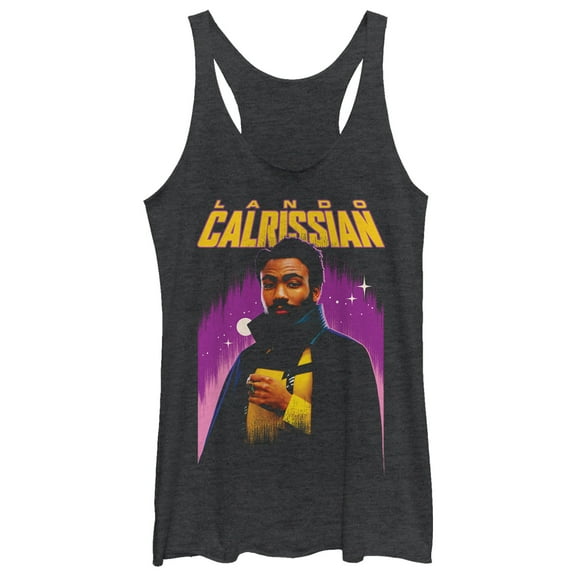 Women's Solo: A Star Wars Story Lando Starry Night Racerback Tank Top Black Heather X Large