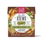 Angle View: One Pot Stew Slow Cooked Chicken Stew with Sweet Potato, Spinach & Apples 10.5oz - Case of 6