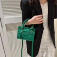 thumbnail image 3 of Bolso de hombro con patrón de piedra para mujer Bolso bandolera de fieltro Bolso simple (Verde), 3 of 3