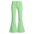 thumbnail image 4 of sususu Girls School Uniform Pants 13-14T Kids Flare Leggings Elastic Waist High Stretchy Bell-Bottoms Preppy Trousers with Pockets, 4 of 8