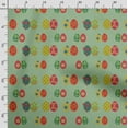 thumbnail image 3 of Soimoi Easter Print, Poly Taffeta Fabric, Decor Sewing Fabric by The Yard 56 Inch Wide, Decorative Fabric for Outdoor Upholstery, Umbrellas and Home Accents, Red & Green, 3 of 5