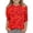 Deep Red, variant on Grblisyd Girls Shirts Size 10-12 Halloween Crewneck 3/4 Sleeve Tops Tees Summer Casual Fashion Pumpkin Ghost Print Tshirt