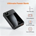 thumbnail image 4 of 20000mAh Magnetic Wireless Charger, Slim Battery Pack with LED Display, Portable Power Bank with Charging Pad for Travel & Multiple Devices - Black, 4 of 9