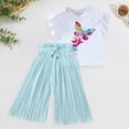 thumbnail image 2 of kpoplk Toddler Baby Girl Summer Fall Clothes Cute Sleeveless Tops Pant Outfits Set Infant Strap Boho Princess Outfit Size 11-12 Years,Light Green, 2 of 7