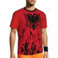 thumbnail image 5 of Exclusive design Albania Flag Grain 3D Printed Men For Running Bike Soccer Tennis Fitness Sports tshirt Mesh Fans Short T-shirt, 5 of 9