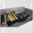 thumbnail image 6 of 20th Birthday Soft Flannel Fleece Throw Blanket, Vintage Cartoon Style Delicious Looking Party Cake with Candles on Black, Cozy Plush for Indoor and Outdoor Use, 50" x 60", Multicolor, by Ambesonne, 6 of 6