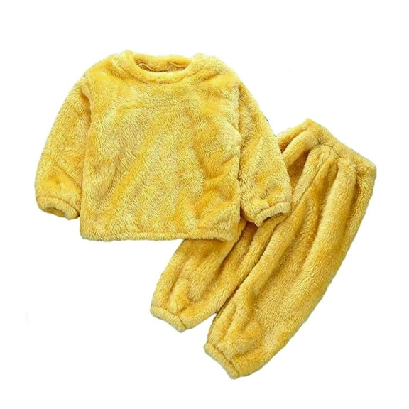 REDARER Winter Flannel Pajama for Kids Boys Girls Cozy Loungewear Two Piece Outfit with Long Sleeve Top and Pants Soft Sleepwear for Toddler Indoor Outdoor Daily Wear,Size:3-4 Years
