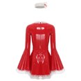 thumbnail image 4 of Alvivi Robe de Femme de Chambre Française Costume Cosplay Clubwear Bodycon Tutu avec Couvre-Chef Rouge TTG, 4 of 7