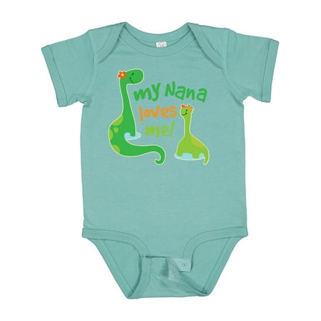 

Inktastic My Nana Loves Me Grandson Gift Baby Boy Bodysuit